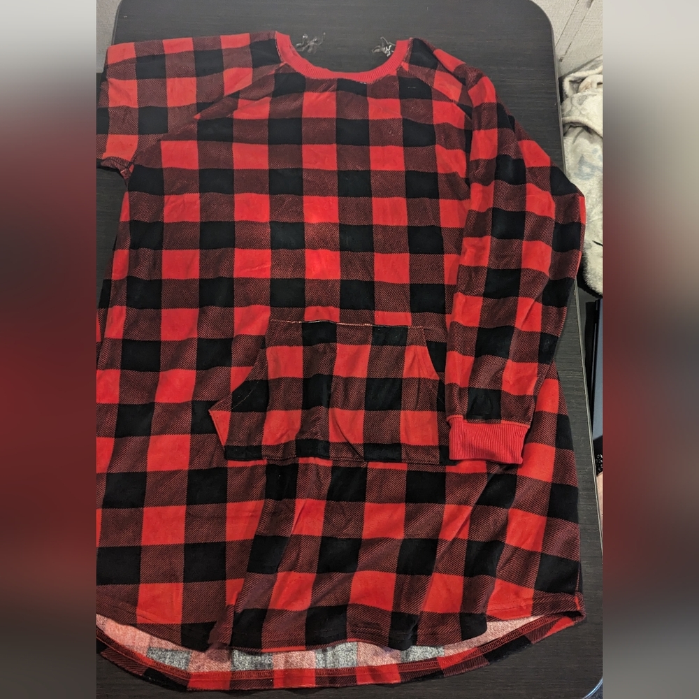 Sleep chic nightgown, XL, red and black